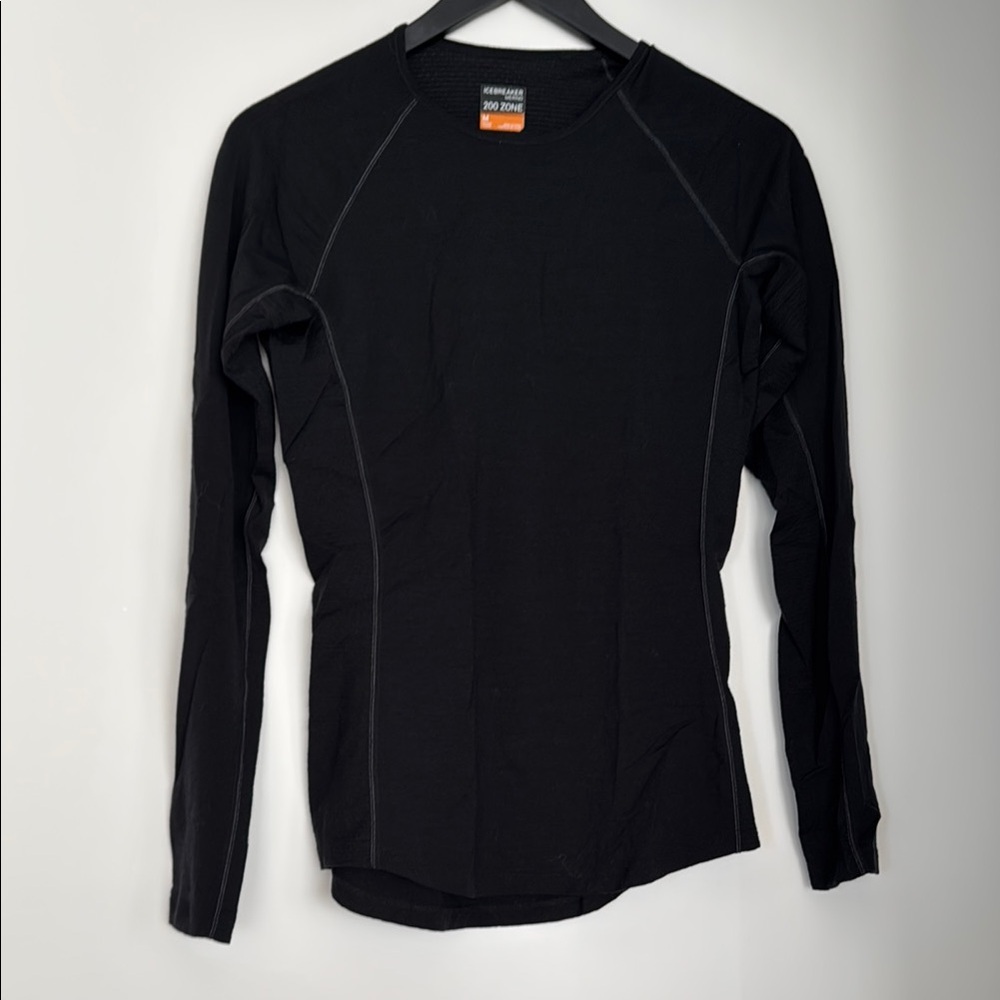 Icebreaker Women's 200 ZoneKnit™ Long Sleeve Crew Thermal Top in Black